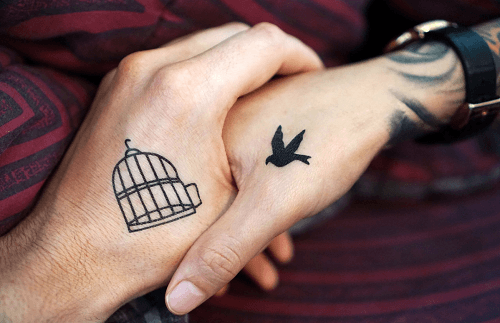 tatouage cage oiseau